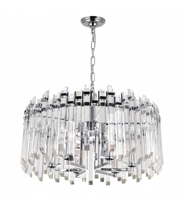  Henrietta 6 Light Chandelier With Chrome Finish (1065P24-6-601) - CWI