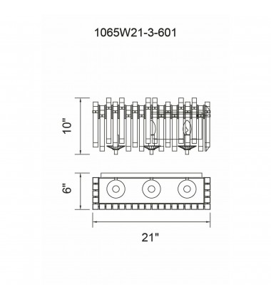 Henrietta 3 Light Wall Sconce With Chrome Finish (1065W21-3-601) - CWI Henrietta 3 Light Wall Sconce With Chrome Finish (1065W21-3-601) - CWI