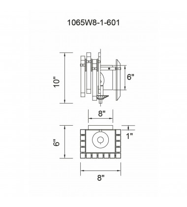  Henrietta 1 Light Wall Sconce With Chrome Finish (1065W8-1-601) - CWI