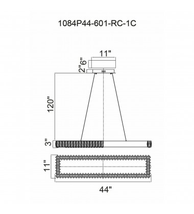  Felicity LED Chandelier With Chrome Finish (1084P44-601-RC-1C) - CWI