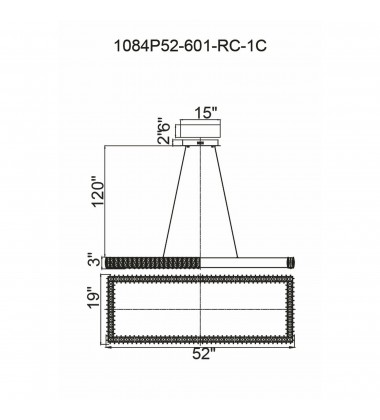  Felicity LED Chandelier With Chrome Finish (1084P52-601-RC-1C) - CWI