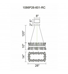  Faye LED Chandelier With Chrome Finish (1086P26-601-RC) - CWI