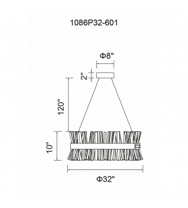 Faye LED Chandelier With Chrome Finish (1086P32-601) - CWI Faye LED Chandelier With Chrome Finish (1086P32-601) - CWI