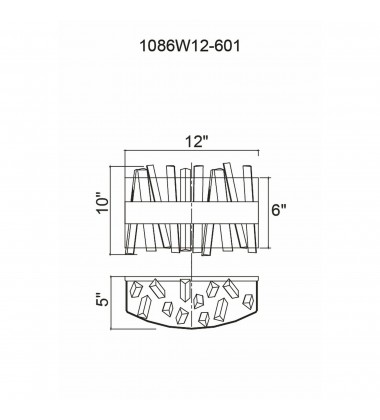  Faye LED Wall Sconce With Chrome Finish (1086W12-601) - CWI
