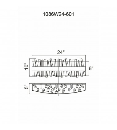  Faye LED Wall Sconce With Chrome Finish (1086W24-601) - CWI