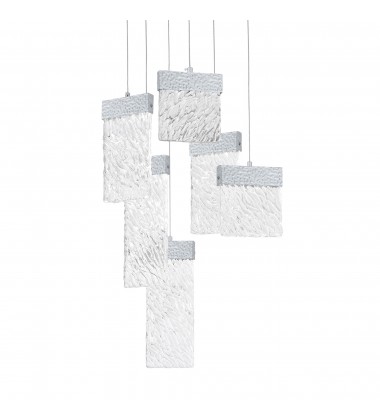  Carolina LED Chandelier With Pewter Finish (1090P16-6-269) - CWI