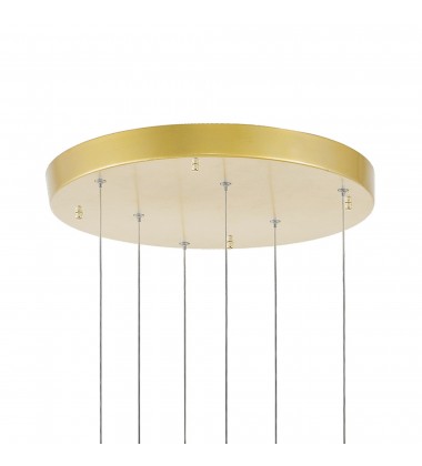 Carolina LED Chandelier With Gold Leaf Finish (1090P16-6-620) - CWI Carolina LED Chandelier With Gold Leaf Finish (1090P16-6-620) - CWI