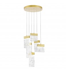  Carolina LED Chandelier With Gold Leaf Finish (1090P16-6-620) - CWI