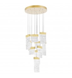  Carolina LED Chandelier With Gold Leaf Finish (1090P20-10-620) - CWI