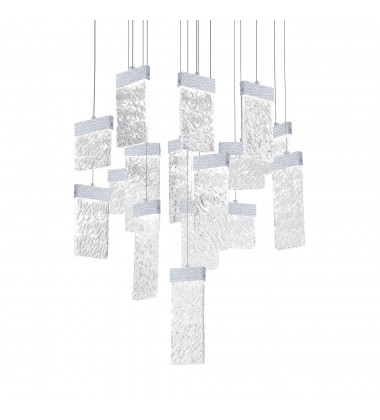  Carolina LED Chandelier With Pewter Finish (1090P32-16-269) - CWI