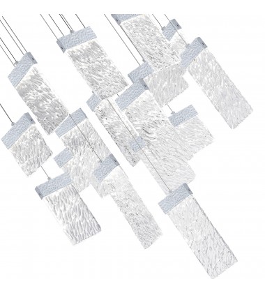  Carolina LED Chandelier With Pewter Finish (1090P32-16-269) - CWI