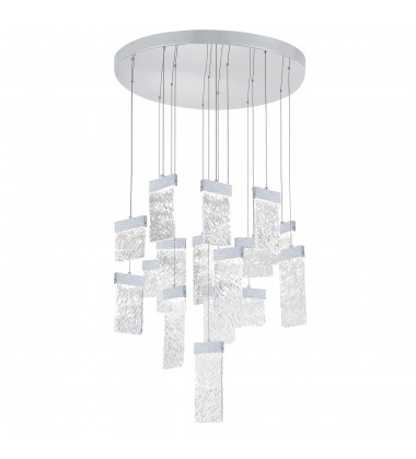  Carolina LED Chandelier With Pewter Finish (1090P32-16-269) - CWI
