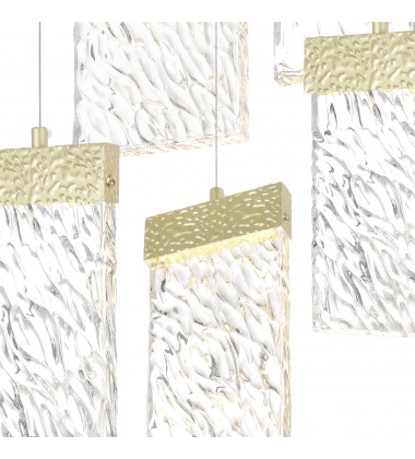  Carolina LED Chandelier With Gold Leaf Finish (1090P32-16-620) - CWI