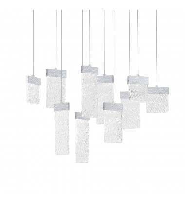  Carolina LED Chandelier With Pewter Finish (1090P40-10-269-O) - CWI