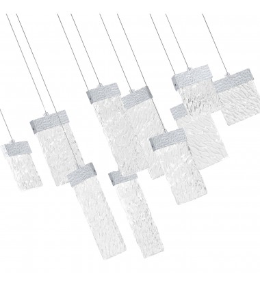  Carolina LED Chandelier With Pewter Finish (1090P40-10-269-O) - CWI