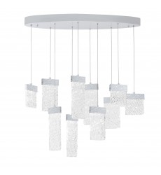  Carolina LED Chandelier With Pewter Finish (1090P40-10-269-O) - CWI
