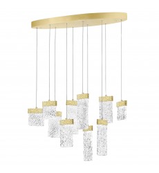  Carolina LED Chandelier With Gold Leaf Finish (1090P40-10-620-O) - CWI
