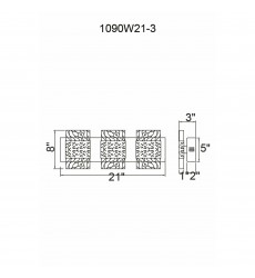  Carolina LED Wall Sconce With Pewter Finish (1090W21-3-269) - CWI
