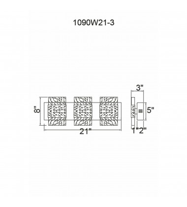  Carolina LED Wall Sconce With Pewter Finish (1090W21-3-269) - CWI