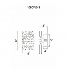  Carolina LED Wall Sconce With Pewter Finish (1090W5-1-269) - CWI