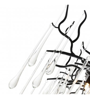  Anita 12 Light Chandelier With Black Finish (1094P26-12-101) - CWI