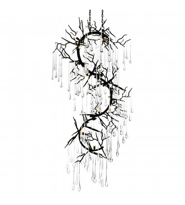  Anita 12 Light Chandelier With Black Finish (1094P26-12-101) - CWI