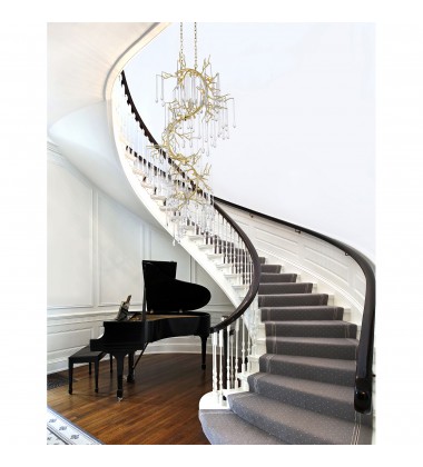  Anita 12 Light Chandelier With Gold Leaf Finish (1094P26-12-620) - CWI
