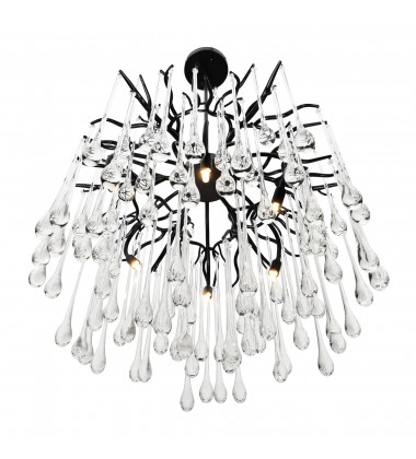  Anita 6 Light Chandelier With Black Finish (1094P26-6-101) - CWI