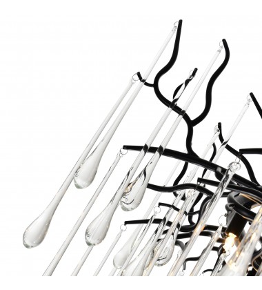  Anita 6 Light Chandelier With Black Finish (1094P26-6-101) - CWI