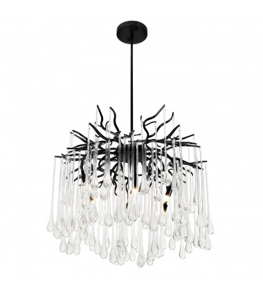  Anita 6 Light Chandelier With Black Finish (1094P26-6-101) - CWI