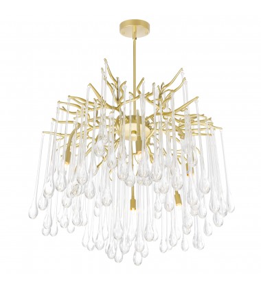  Anita 6 Light Chandelier With Gold Leaf Finish (1094P26-6-620) - CWI