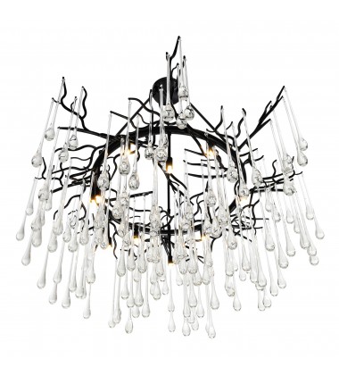  Anita 12 Light Chandelier With Black Finish (1094P43-12-101) - CWI