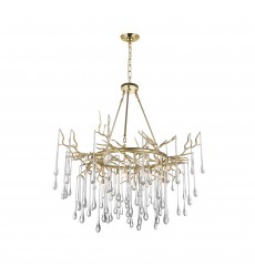  Anita 12 Light Chandelier with Gold Leaf Finish (1094P43-12-620) - CWI Lighting