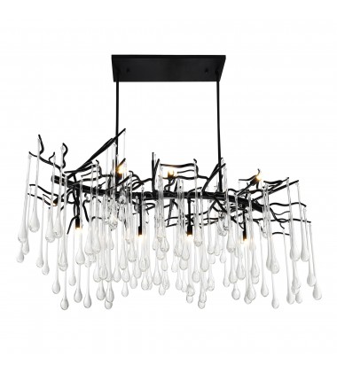  Anita 10 Light Chandelier With Black Finish (1094P47-10-101) - CWI