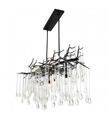  Anita 10 Light Chandelier With Black Finish (1094P47-10-101) - CWI