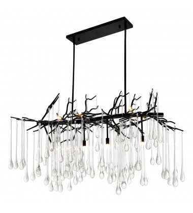  Anita 10 Light Chandelier With Black Finish (1094P47-10-101) - CWI