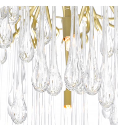 Anita 10 Light Chandelier With Gold Leaf Finish (1094P47-10-620) - CWI Anita 10 Light Chandelier With Gold Leaf Finish (1094P47-10-620) - CWI