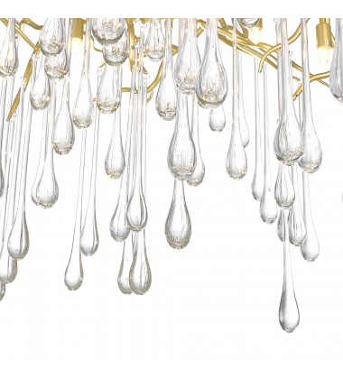 Anita 10 Light Chandelier With Gold Leaf Finish (1094P47-10-620) - CWI Anita 10 Light Chandelier With Gold Leaf Finish (1094P47-10-620) - CWI