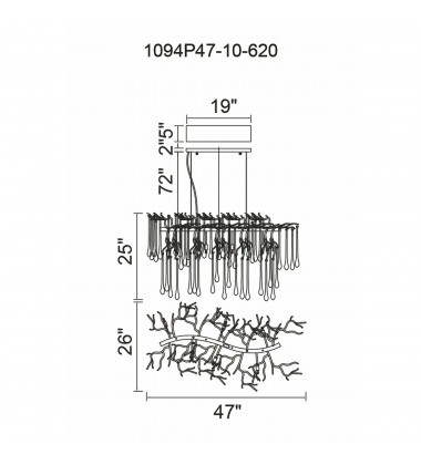 Anita 10 Light Chandelier With Gold Leaf Finish (1094P47-10-620) - CWI Anita 10 Light Chandelier With Gold Leaf Finish (1094P47-10-620) - CWI