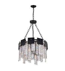  Glacier 6 Light Down Chandelier With Polished Nickel Finish (1099P16-6-613) - CWI