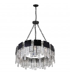  Glacier 10 Light Down Chandelier With Polished Nickel Finish (1099P32-10-613) - CWI