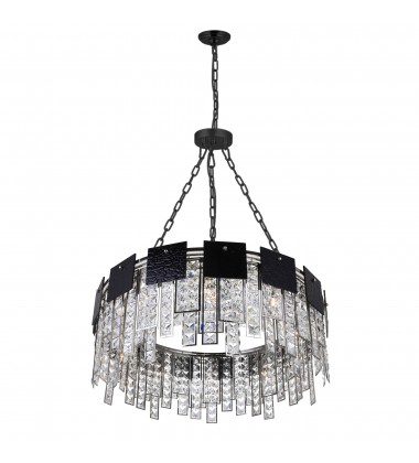 Glacier 10 Light Down Chandelier With Polished Nickel Finish (1099P32-10-613) - CWI