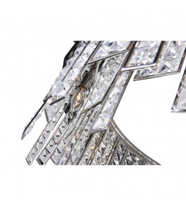  Glacier 10 Light Down Chandelier With Polished Nickel Finish (1099P32-10-613) - CWI