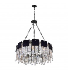  Glacier 10 Light Down Chandelier With Polished Nickel Finish (1099P32-10-613) - CWI