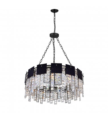  Glacier 10 Light Down Chandelier With Polished Nickel Finish (1099P32-10-613) - CWI