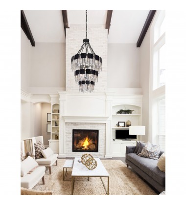 Glacier 24 Light Down Chandelier With Polished Nickel Finish (1099P32-24-613) - CWI Glacier 24 Light Down Chandelier With Polished Nickel Finish (1099P32-24-613) - CWI