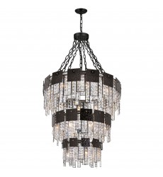  Glacier 24 Light Down Chandelier With Polished Nickel Finish (1099P32-24-613) - CWI