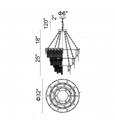 Glacier 24 Light Down Chandelier With Polished Nickel Finish (1099P32-24-613) - CWI Glacier 24 Light Down Chandelier With Polished Nickel Finish (1099P32-24-613) - CWI
