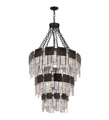 Glacier 24 Light Down Chandelier With Polished Nickel Finish (1099P32-24-613) - CWI Glacier 24 Light Down Chandelier With Polished Nickel Finish (1099P32-24-613) - CWI