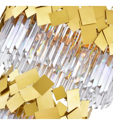  Panache 10 Light Down Chandelier With Medallion Gold Finish (1100P24-10-169) - CWI